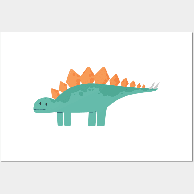 cute Dinosaur back to school Wall Art by Midoart